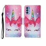 For OPPO Reno4 Pro Painted Pattern Horizontal Flip Leathe Case(Unicorn)