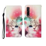 For OPPO Find X2 Pro Painted Pattern Horizontal Flip Leathe Case(Cat)