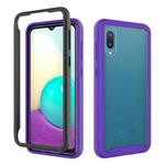 For Samsung Galaxy A02 Starry Sky Solid Color Series Shockproof PC + TPU Protective Case(Purple)