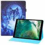 Colored Drawing Horizontal Flip PU Leather Case with Holder & Card Slots & Wallet & Sleep / Wake-up Function For iPad Pro 10.5(2017) / Air 10.5(2019) / 10.2(2019) / 10.2(2020)(Moon Wolf)