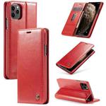 For iPhone 11 Pro CaseMe-003 PU + PC Business Style Crazy Horse Texture Horizontal Flip Leather Case with Holder & Card Slots & Wallet(Red)