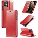 For iPhone 11 CaseMe-003 PU + PC Business Style Crazy Horse Texture Horizontal Flip Leather Case with Holder & Card Slots & Wallet(Red)
