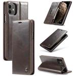 For iPhone 11 CaseMe-003 PU + PC Business Style Crazy Horse Texture Horizontal Flip Leather Case with Holder & Card Slots & Wallet(Brown)