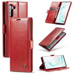 For Galaxy Note 10 CaseMe-003 PU + PC Business Style Crazy Horse Texture Horizontal Flip Leather Case with Holder & Card Slots & Wallet(Red)