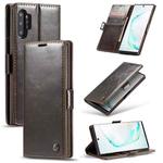 For Galaxy Note 10+ CaseMe-003 PU + PC Business Style Crazy Horse Texture Horizontal Flip Leather Case with Holder & Card Slots & Wallet(Brown)