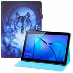For Huawei MediaPad T3 7.0(3G) Colored Drawing Horizontal Flip PU Leather Case with Holder & Card Slots & Wallet(Moon Wolf)