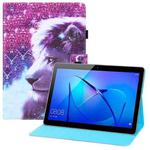 For Huawei MediaPad T3 7.0(3G) Colored Drawing Horizontal Flip PU Leather Case with Holder & Card Slots & Wallet(Lion)