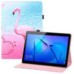 For Huawei MediaPad T3 7.0(3G) Colored Drawing Horizontal Flip PU Leather Case with Holder & Card Slots & Wallet(Flamingo)