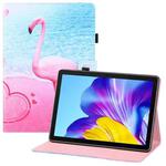 For Honor Pad 6 10.1 Colored Drawing Horizontal Flip PU Leather Case with Holder & Card Slots & Wallet(Flamingo)