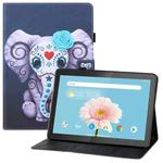 For Lenovo Tab M10 TB-X505 / X605F Colored Drawing Horizontal Flip PU Leather Case with Holder & Card Slots & Wallet(Mask Elephant)