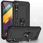 For LG K22 Shockproof TPU + PC Protective Case with 360 Degree Rotating Holder(Black)