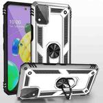 For LG K53 Shockproof TPU + PC Protective Case with 360 Degree Rotating Holder(Silver)