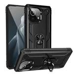 For Xiaomi Mi 11 Shockproof TPU + PC Protective Case with 360 Degree Rotating Holder(Black)