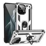 For Xiaomi Mi 11 Shockproof TPU + PC Protective Case with 360 Degree Rotating Holder(Silver)