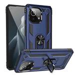 For Xiaomi Mi 11 Shockproof TPU + PC Protective Case with 360 Degree Rotating Holder(Blue)