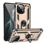 For Xiaomi Mi 11 Shockproof TPU + PC Protective Case with 360 Degree Rotating Holder(Gold)