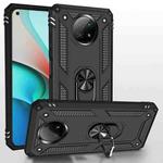 For Xiaomi Redmi Note 9 Shockproof TPU + PC Protective Case with 360 Degree Rotating Holder(Black)