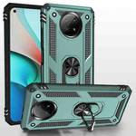 For Xiaomi Redmi Note 9 Shockproof TPU + PC Protective Case with 360 Degree Rotating Holder(Green)