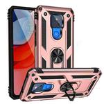 For Motorola Moto G Play (2021) Shockproof TPU + PC Protective Case with 360 Degree Rotating Holder(Rose Gold)