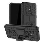 For Nokia 2.2 Tire Texture TPU + PC Shockproof Case with Holder(Black)
