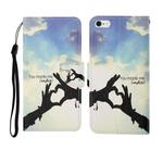 For iPhone 6 Painted Pattern Horizontal Flip Leathe Case(Finger)
