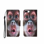 For iPhone 7 Plus Painted Pattern Horizontal Flip Leathe Case(Orangutan)