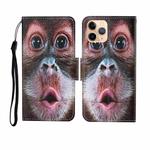 For iPhone 11 Pro Max Painted Pattern Horizontal Flip Leathe Case(Orangutan)