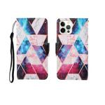For iPhone 12/12 Pro Painted Pattern Horizontal Flip Leathe Case(Marble)