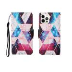 For iPhone 12 Pro Max Painted Pattern Horizontal Flip Leathe Case(Marble)