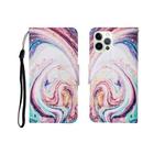 For iPhone 12 Pro Max Painted Pattern Horizontal Flip Leathe Case(Whirlpool Marble)