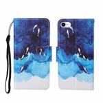 For iPhone SE (2020)/ 7 /8 Painted Pattern Horizontal Flip Leathe Case(Watercolor Fish)