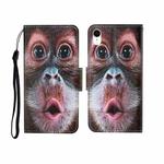 For iPhone XS Max Painted Pattern Horizontal Flip Leathe Case(Orangutan)