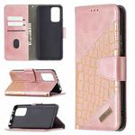 For Xiaomi Redmi Note 10 Pro Matching Color Crocodile Texture Horizontal Flip PU Leather Case with Wallet & Holder & Card Slots(Rose Gold)