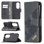 For Huawei P50 Pro Matching Color Crocodile Texture Horizontal Flip PU Leather Case with Wallet & Holder & Card Slots(Black)