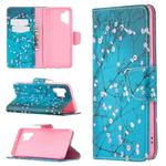 For Samsung Galaxy A32 4G Colored Drawing Pattern Horizontal Flip Leather Case with Holder & Card Slots & Wallet(Plum Blossom)