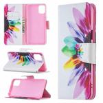 For LG K42 Colored Drawing Pattern Horizontal Flip Leather Case with Holder & Card Slots & Wallet(Sun Flower)