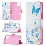 For LG K42 Colored Drawing Pattern Horizontal Flip Leather Case with Holder & Card Slots & Wallet(Pansy)