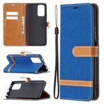 For Xiaomi Redmi Note 10 Pro Color Matching Denim Texture Horizontal Flip Leather Case with Holder & Card Slots & Wallet & Lanyard(Royal Blue)