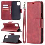 For LG K42 Retro Lambskin Texture Pure Color Horizontal Flip PU Leather Case with Holder & Card Slots & Wallet & Lanyard(Red)