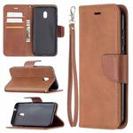 For Nokia C1 Plus Retro Lambskin Texture Pure Color Horizontal Flip PU Leather Case with Holder & Card Slots & Wallet & Lanyard(Brown)