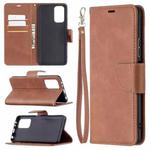 For Xiaomi Redmi Note 10 Pro Retro Lambskin Texture Pure Color Horizontal Flip PU Leather Case with Holder & Card Slots & Wallet & Lanyard(Brown)