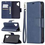 For Samsung Galaxy A32 4G Retro Lambskin Texture Pure Color Horizontal Flip PU Leather Case with Holder & Card Slots & Wallet & Lanyard(Blue)