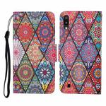 For Samsung Galaxy A01 Colored Drawing Pattern Horizontal Flip Leather Case with Holder & Card Slots & Wallet & Lanyard(Rhombus Totem)
