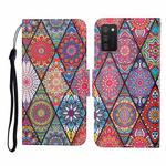 For Samsung Galaxy A02s (EU Version) Colored Drawing Pattern Horizontal Flip Leather Case with Holder & Card Slots & Wallet & Lanyard(Rhombus Totem)