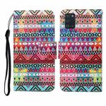 For Samsung Galaxy A31 Colored Drawing Pattern Horizontal Flip Leather Case with Holder & Card Slots & Wallet & Lanyard(Tribal Ethnic Style)