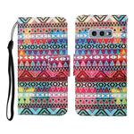For Samsung Galaxy S10e Colored Drawing Pattern Horizontal Flip Leather Case with Holder & Card Slots & Wallet & Lanyard(Tribal Ethnic Style)
