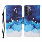 For Samsung Galaxy S21+ 5G Colored Drawing Pattern Horizontal Flip Leather Case with Holder & Card Slots & Wallet & Lanyard(Watercolor Fish)