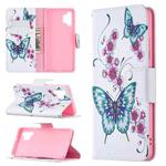 For Samsung Galaxy A32 4G Colored Drawing Pattern Horizontal Flip Leather Case with Holder & Card Slots & Wallet(Peach Blossom Butterfly)