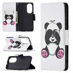 For Huawei P50 Colored Drawing Pattern Horizontal Flip Leather Case with Holder & Card Slots & Wallet(Panda)