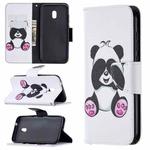 For Nokia C1 Plus Colored Drawing Pattern Horizontal Flip Leather Case with Holder & Card Slots & Wallet(Panda)